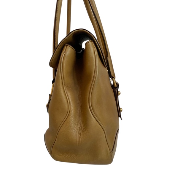 Gucci w/ COA Horsebit Chain Leather Shoulder Bag - Camel Tan - Authentic Satchel - Picture 12 of 16